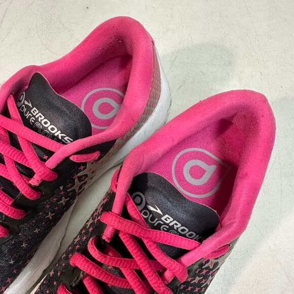 GOOD Brooks Women's Pure Flow 5 Lightweight Running Training Black Pink Gray 6.5 - Picture 8 of 10